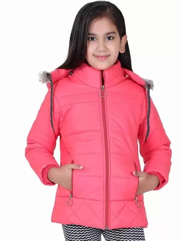 Girls Solid Casual Jacket