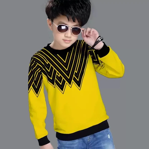 Boys Full Sleeve Color Block Sweatshirt