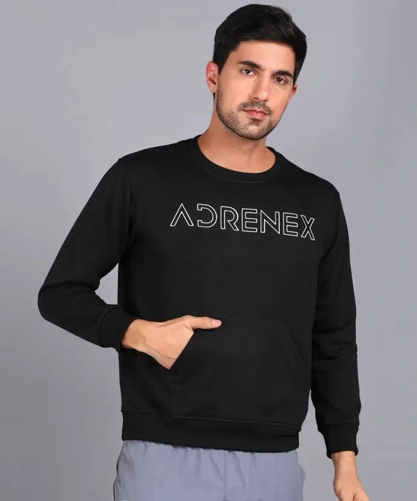 Men Full Sleeve Solid Sweatshirt