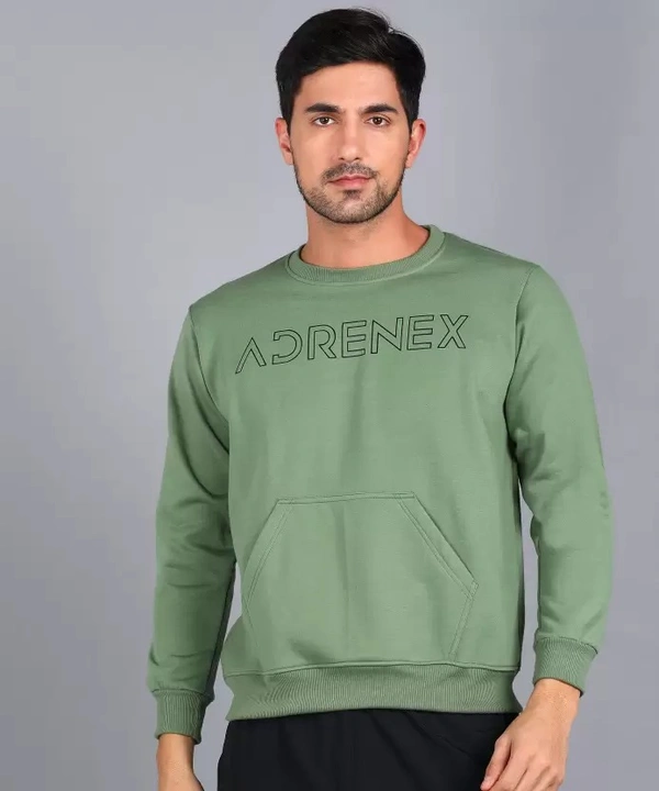 Men Full Sleeve Solid Sweatshirt