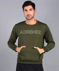 Men Full Sleeve Solid Sweatshirt