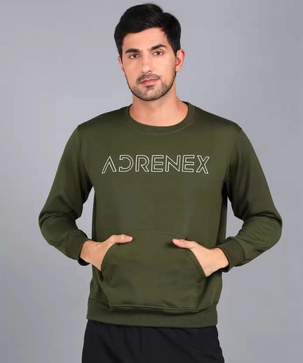 Men Full Sleeve Solid Sweatshirt