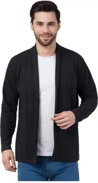 Men Full Sleeve Black Shrug