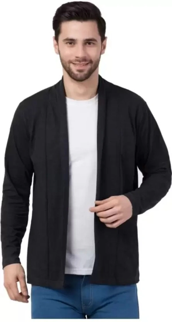 Men Full Sleeve Black Shrug