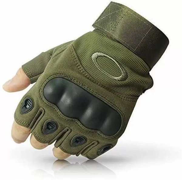Haif Finger Self Design Evening Men Gloves
