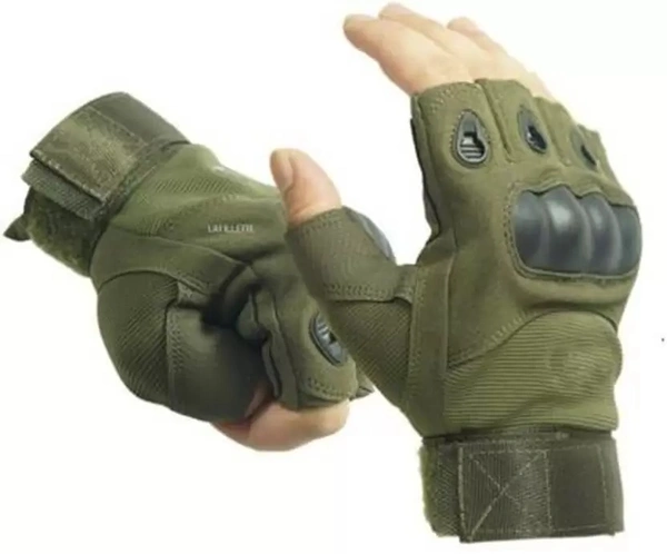 Haif Finger Self Design Evening Men Gloves