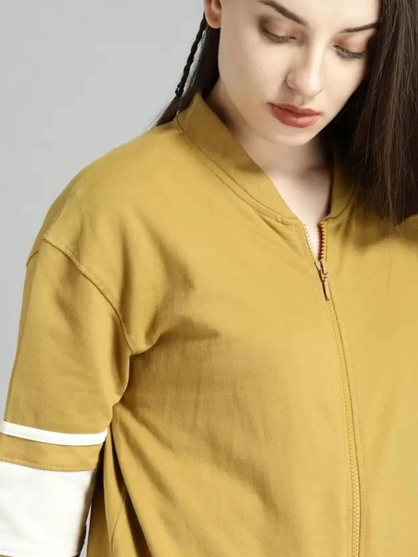 Women Full Sleeve Solid Sweatshirt
