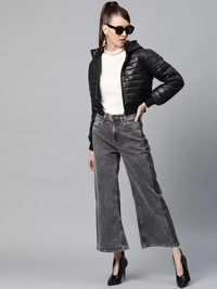 Women Solid Bomber Jacket