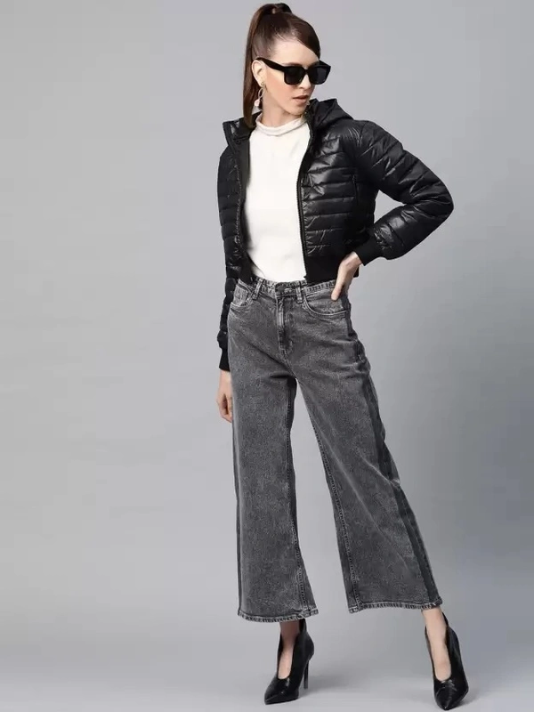 Women Solid Bomber Jacket