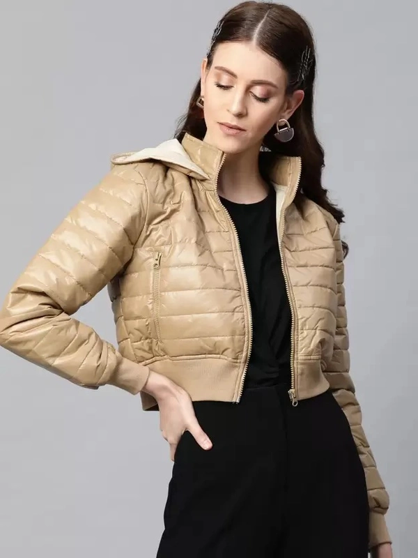 Women Solid Bomber Jacket
