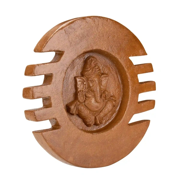Cow Dung Ganesha For Home Decor - Brown