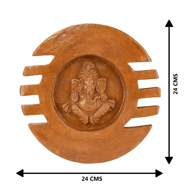 Cow Dung Ganesha For Home Decor - Brown