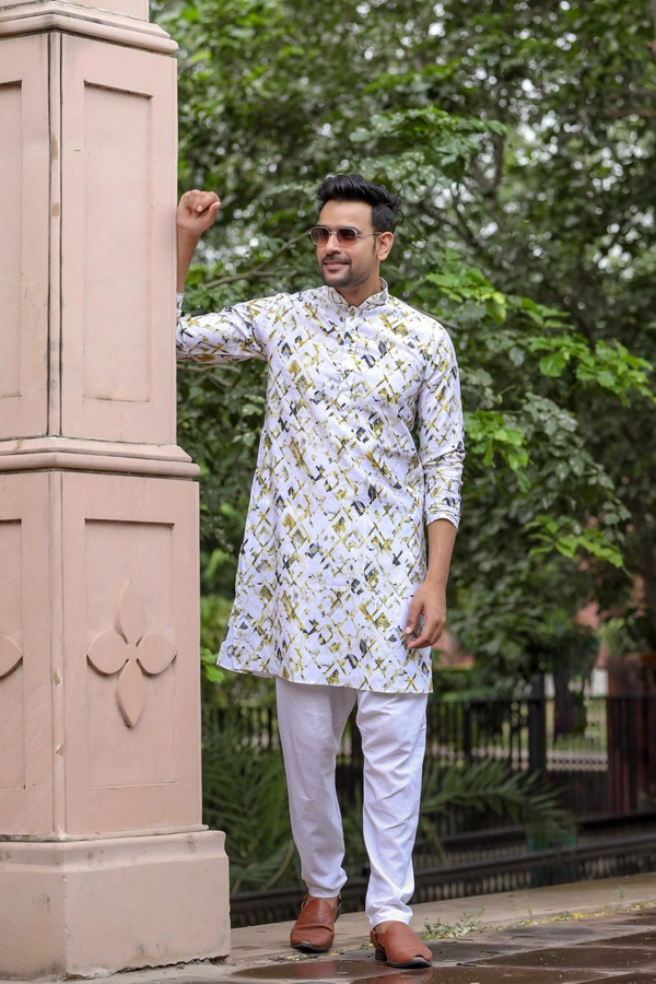 Periwinkle Blue SilkenSpin Polyester Kurta ( indiamarketto )