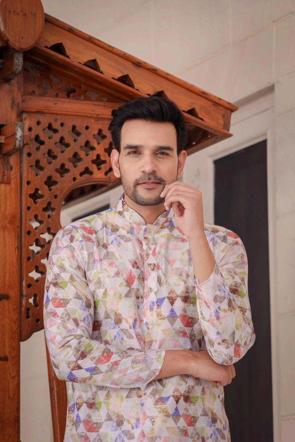 Harmony Of Hues Soft Polyester Kurta ( indiamarketto )
