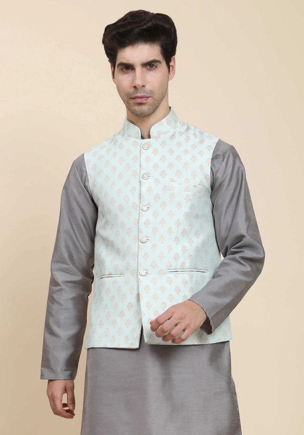 Catchy Patterned Nehru Jacket ( indiamarketto )