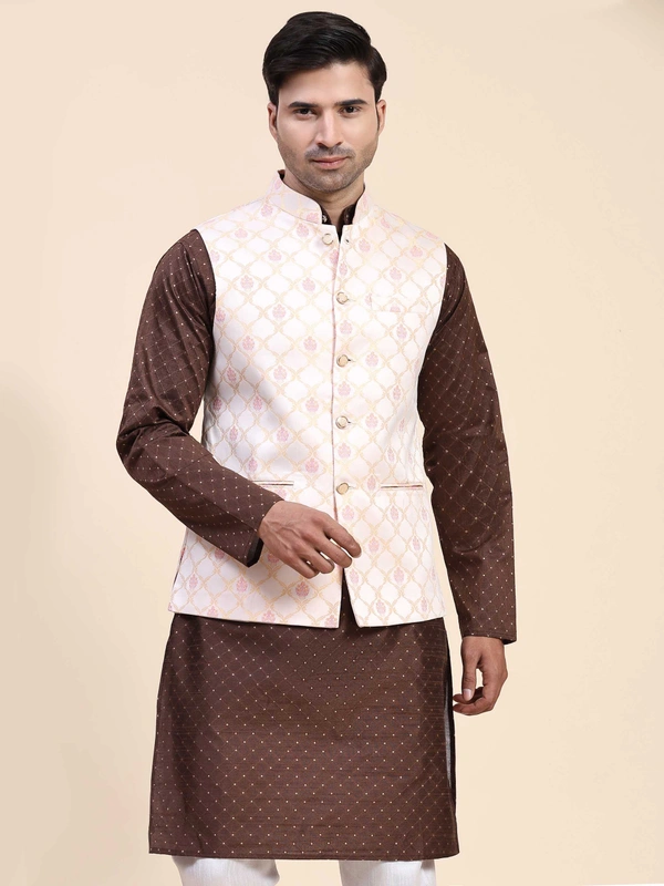 Burgundy Royale Ornate Nehru Jacket ( indiamarketto )