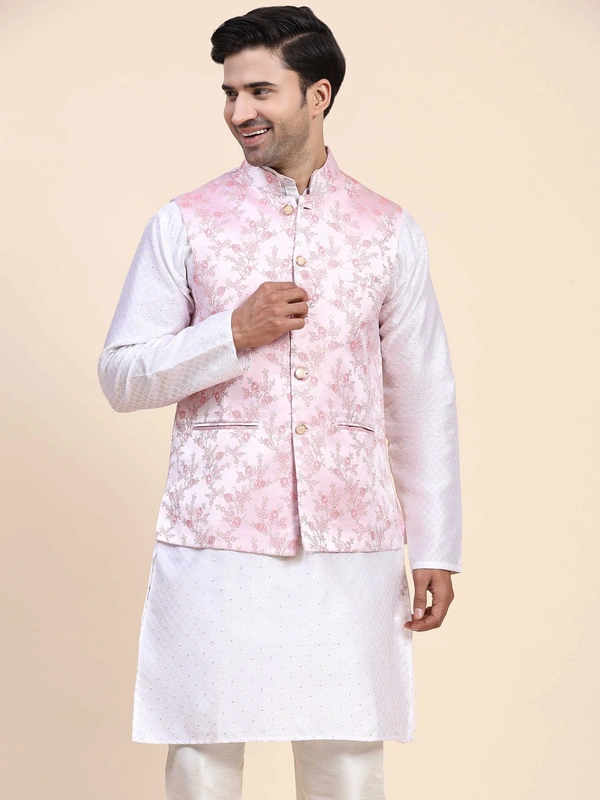 Elaborate Pattern Floral Nehru Jacket ( indiamarketto )