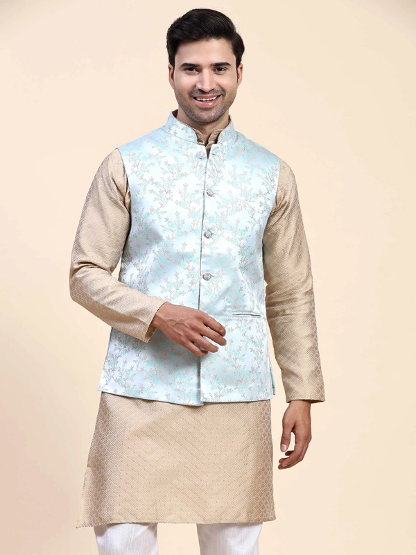 Majestic Loom-Woven Nehru Jacket ( indiamarketto )