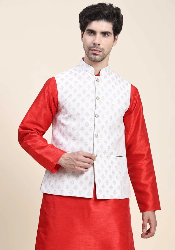 Embossed Design Nehru Jacket  indiamarketto )