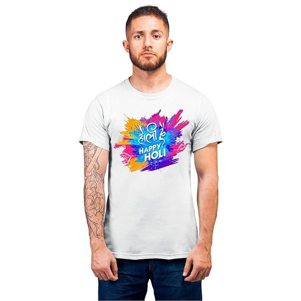 IMT Holi Printed Round Neck Tshirt Holi Tshirt for Men Desgion 4