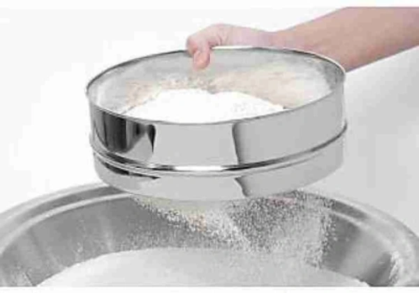 TIARA 4 in 1 Stainless Steel Interchangeable Sieve Set of 5 Flour Chalni Spices Food Strainers Atta Chalni Jaali Channi Atta Maida Strainer Silver