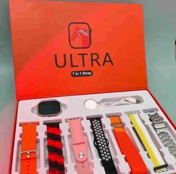 Rubber Ultra Smartwatch With 7 Belt Strip N30000, Size/Dimension: 8*2*10 - Free Size