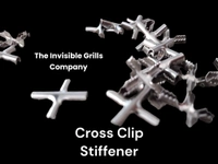 3mm Cross Clip Stiffener Plus SS316 For Invisible Grills Wire Rope Cable 