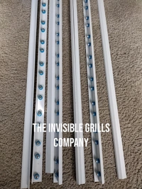 Aluminium Frame Track Plus Cover HEAVY SS304 Bolts 2 Inch Spacing Powder coating White  For Invisible Grills Material Aluminum Track