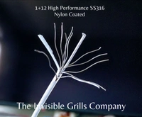 2.5mm 1+12  Invisible Grills Cable Wire Rope 2.5 MM Stainless Steel SS316 with Nylon Coat