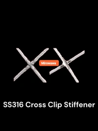 2mm Cross Clip Stiffener Plus SS316 For Invisible Grills Cables Wire Rope 