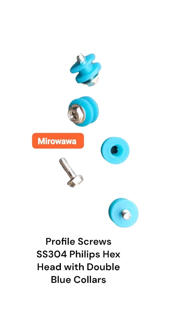 Mirowawa  Profile Screw SS304 for Invisible Grills Material Aluminum Track With Black Collar 