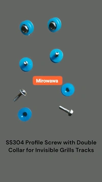 Mirowawa  Profile Screw SS304 for Invisible Grills Material Aluminum Track With Black Collar 