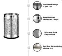 Stainless Steel Perforated Office Bin