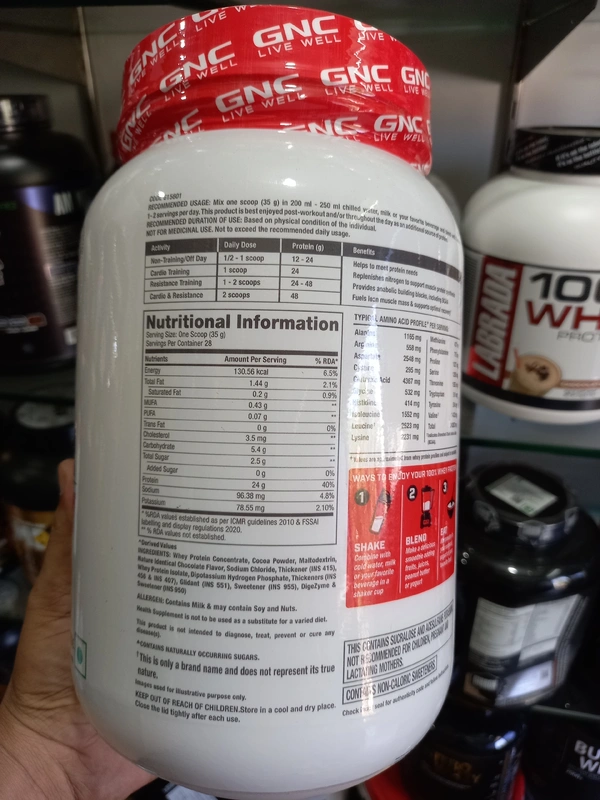 GNC Pro Performance 100% WHEY PROTEIN  - 1kg, Chocolate Fudge, 28