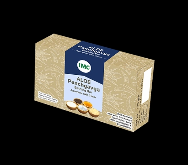 ALOE PANCH GAVYA BATHING BAR AYURVEDIC SKIN TONER - 75 Gm, 25
