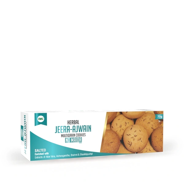 HERBAL JEERA AJWAIN MULTIGRAIN COOKIES - 10, 75 gm