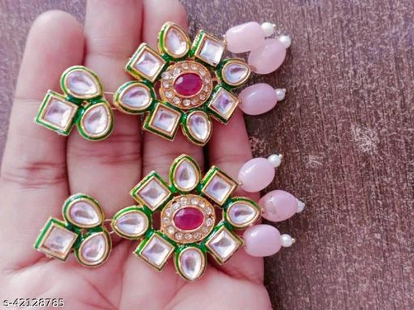 Anuttam's kundan beads earrings 
