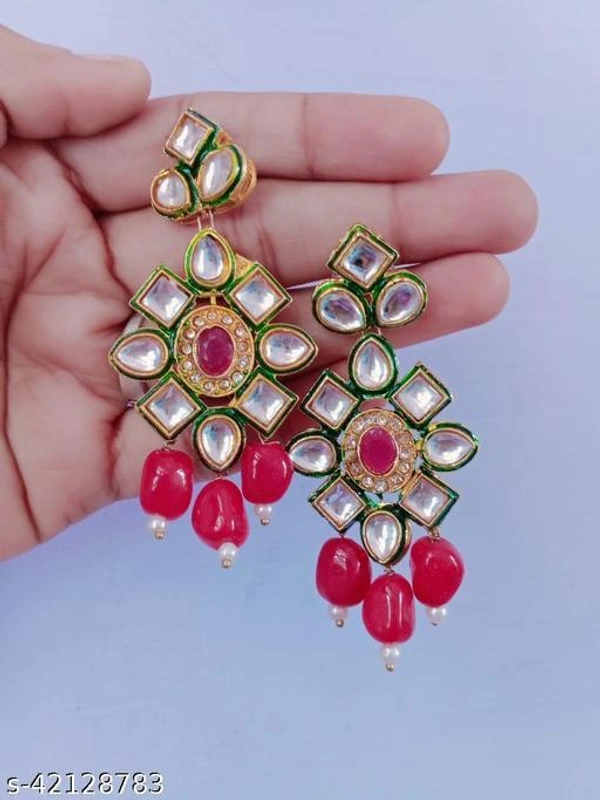 Anuttam's kundan beads earrings 