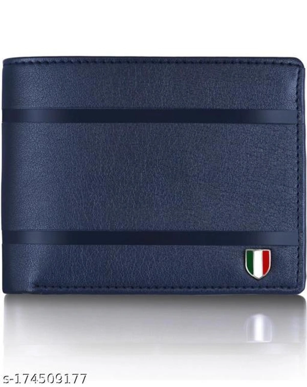 Latest Men Fashionable Brown wallet 3 Card slot - Blue