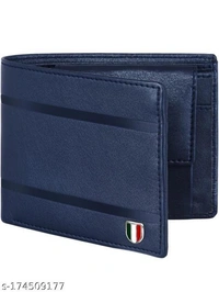 Latest Men Fashionable Brown wallet 3 Card slot - Blue