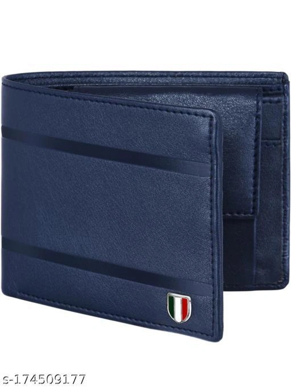 Latest Men Fashionable Brown wallet 3 Card slot - Blue