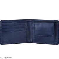 Latest Men Fashionable Brown wallet 3 Card slot - Blue