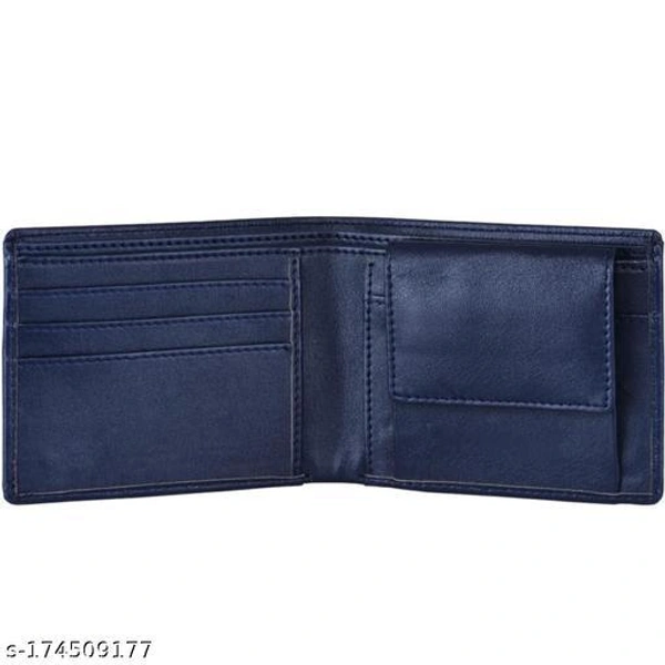 Latest Men Fashionable Brown wallet 3 Card slot - Blue