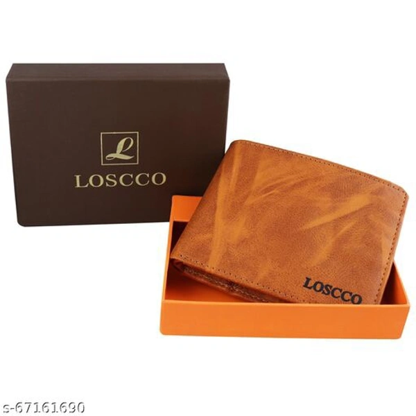 Stylish Men Tan Loscco Two Fold leather wallet 
