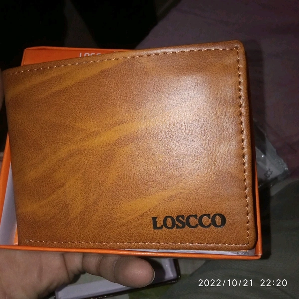 Stylish Men Tan Loscco Two Fold leather wallet 