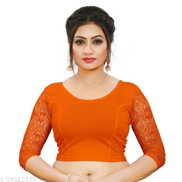 Lyneth Round Neck Blouse - 38, Orange
