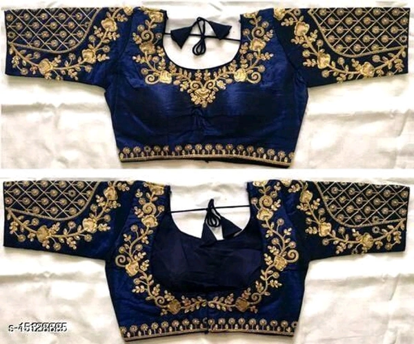 WOMAN EMBRODERY WORK FREE SIZE BLOUSE BY Shastashopping  - 38