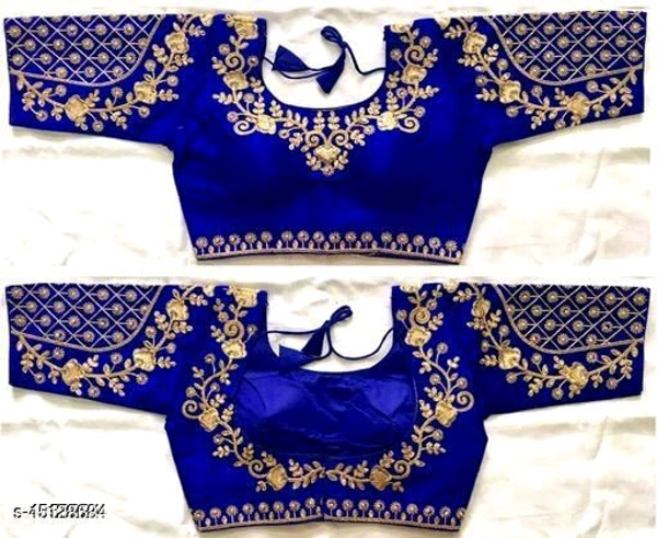 WOMAN EMBRODERY WORK FREE SIZE BLOUSE BY Shastashopping  - 40