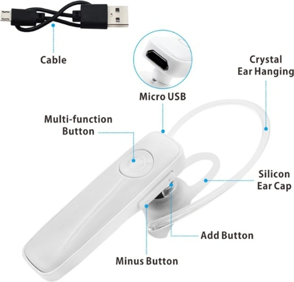 bluetooth headset B11-K1 combo bluetooth earphone Bluetooth Headset - Black