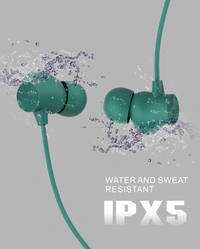Trendy E60 Wireless with Fast Charge, 30 Hrs Battery Life, Earphones with mic Bluetooth Headset - Green Colour
